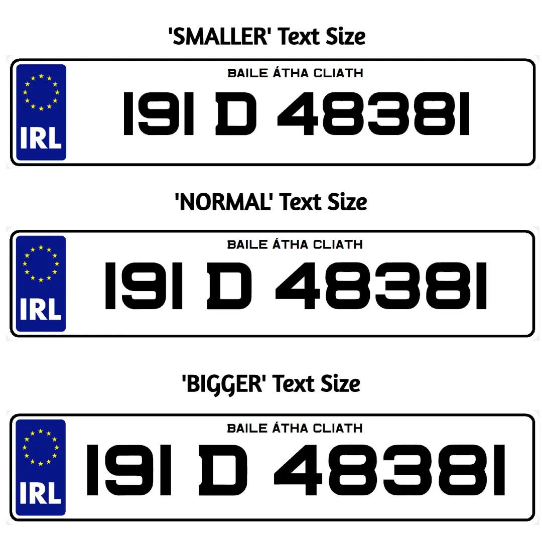 Pair - 2D Sporty Metro Font Number Plates - Image 5