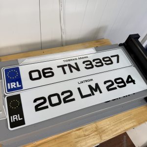 Pair - 2D Sporty Metro Font Number Plates