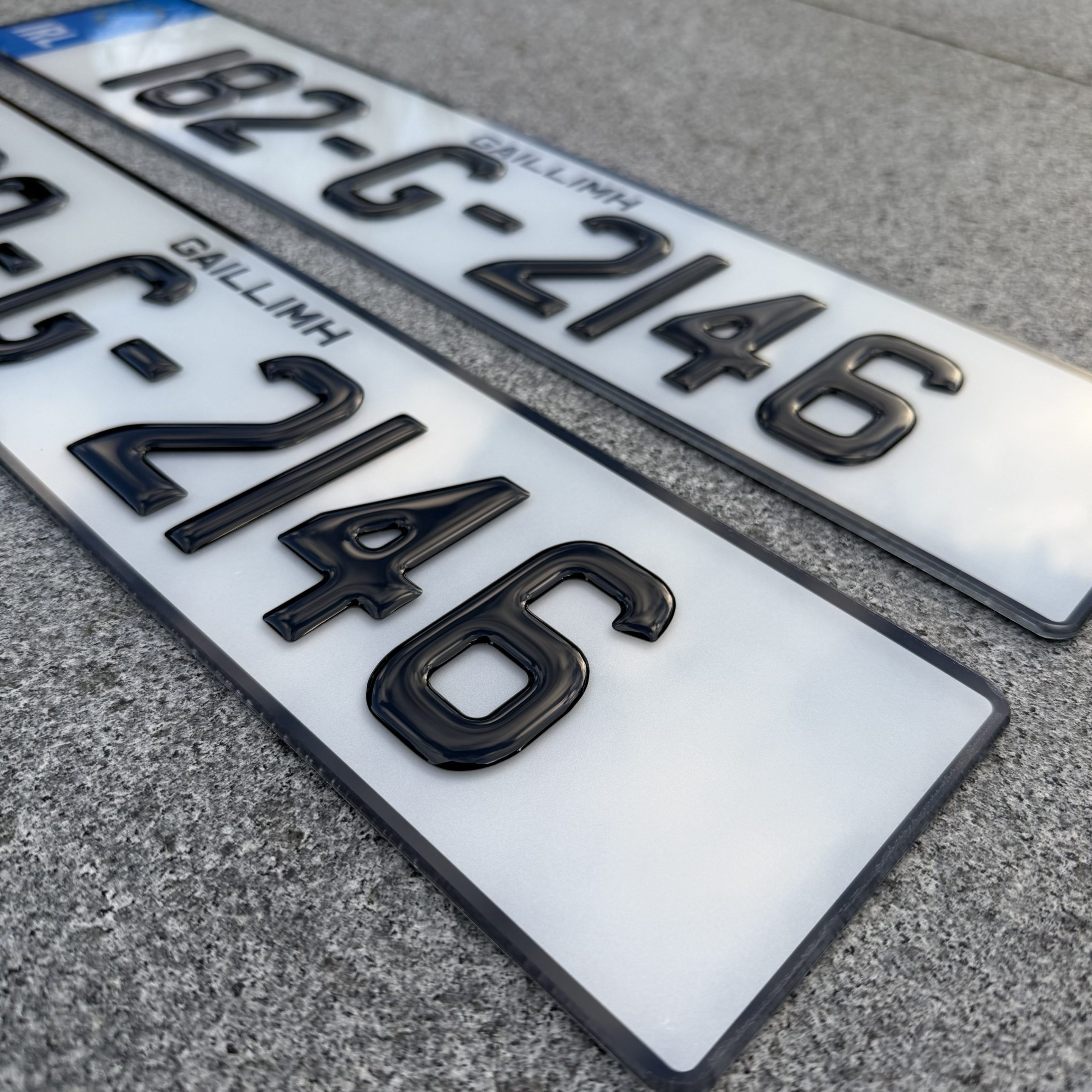 Pair - 3D Gel Number Plates - Road Legal - Image 3
